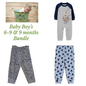 Baby Boy’s 6-9 & 9 months 8 Piece Bundle GUC